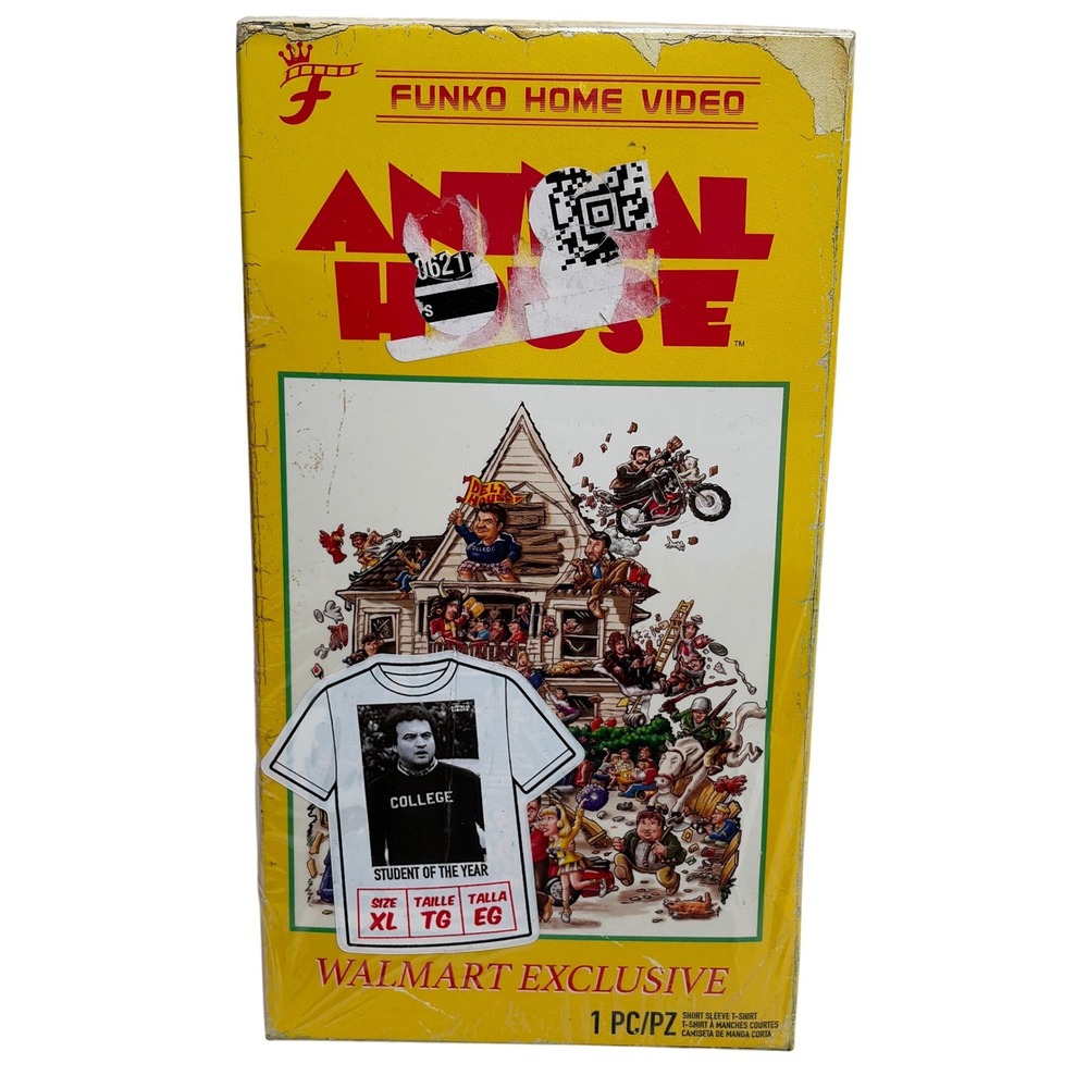 Funko Animal House VHS Box Shirt XL Walmart Exclusive John Belushi College Tee